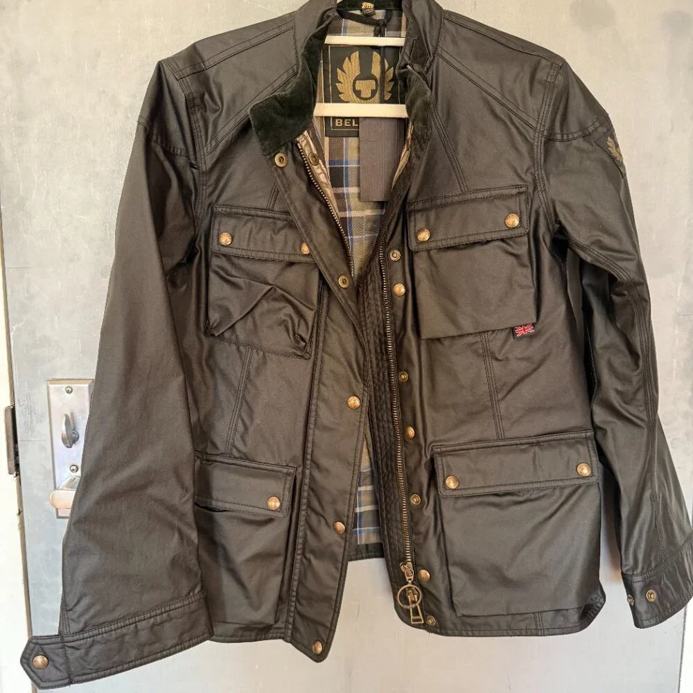Belstaff Roadmaster Jacket (Winter Blue) w Belt - Picture 3 of 4